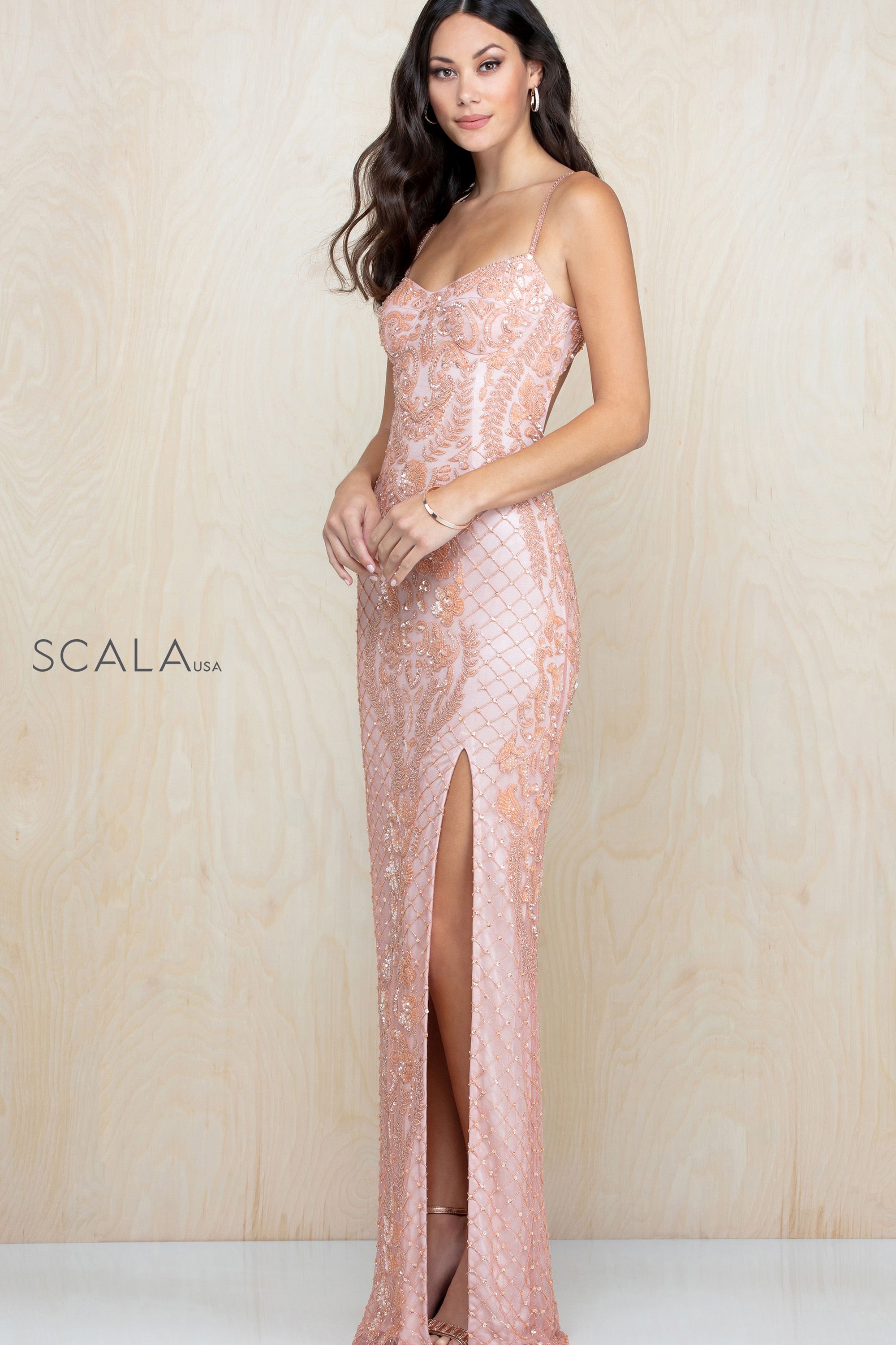 Gorgeous Sequin  Long Sheath Dress By SCALA -60211