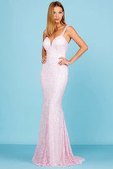 Sequins Fitted Trumpet Gown By Scala -60267