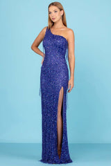Sequin One Shoulder Dress By SCALA -60285