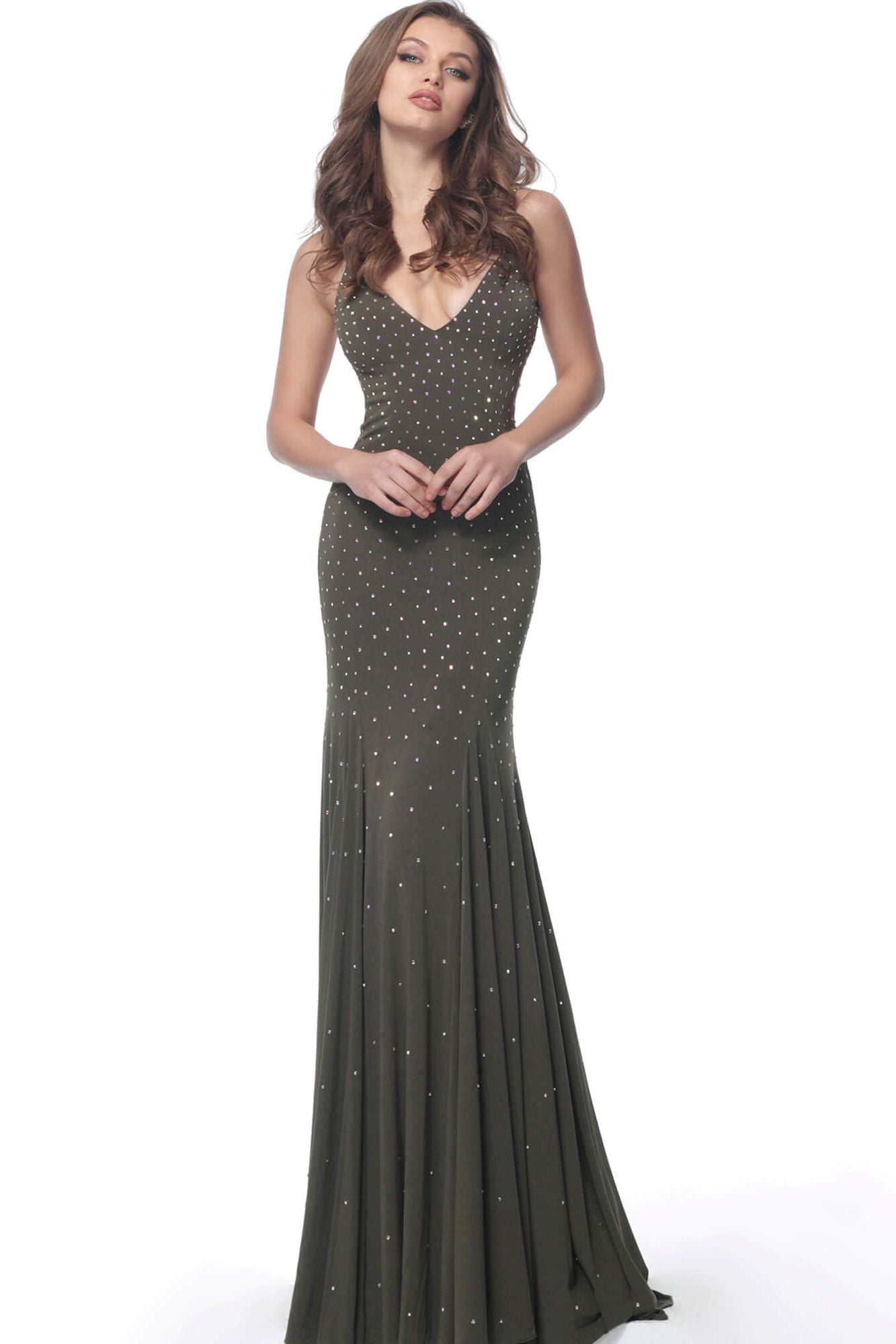 Jersey Beaded Prom Dress By Jovani -63563