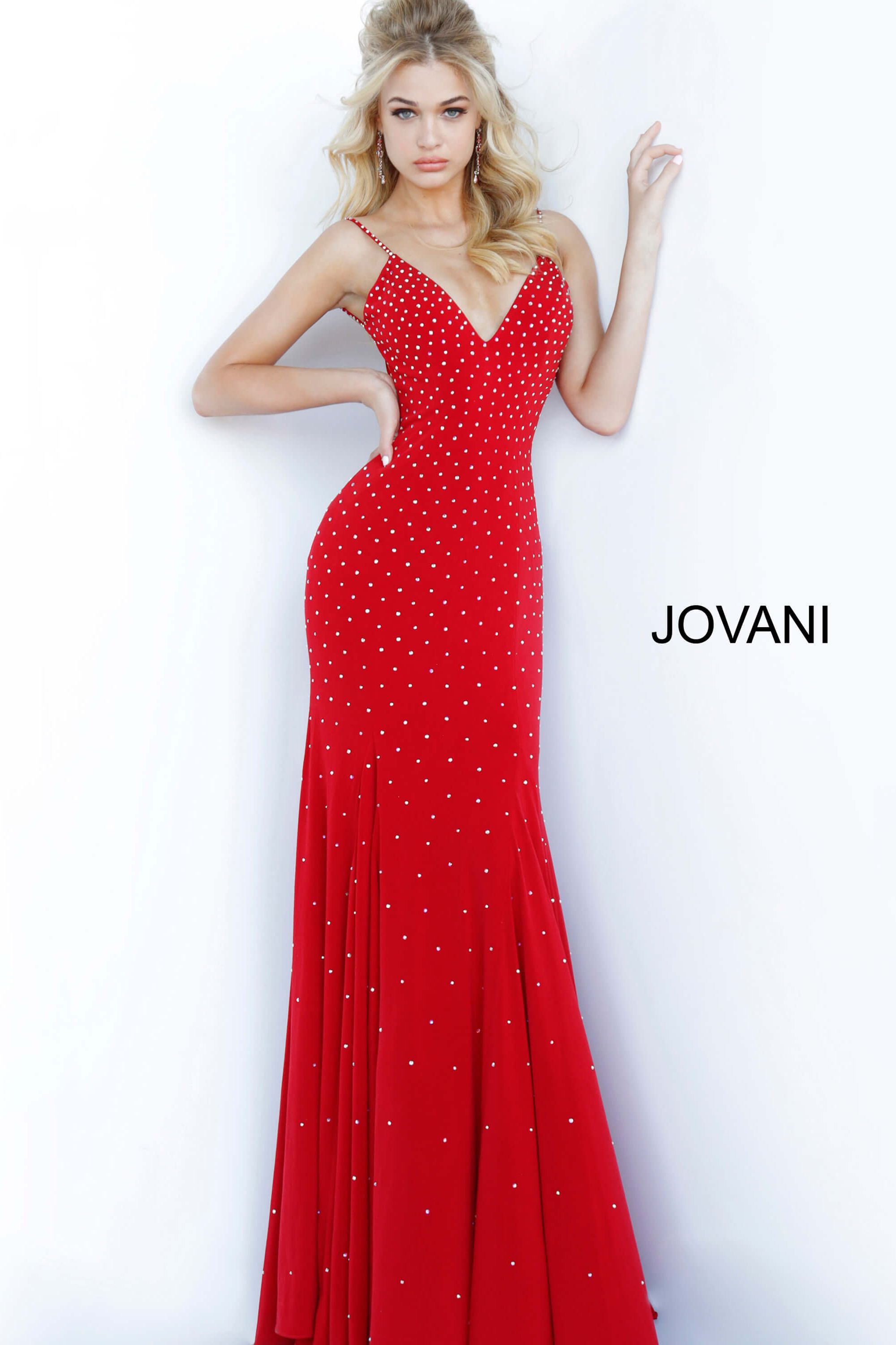 Jersey Beaded Prom Dress By Jovani -63563