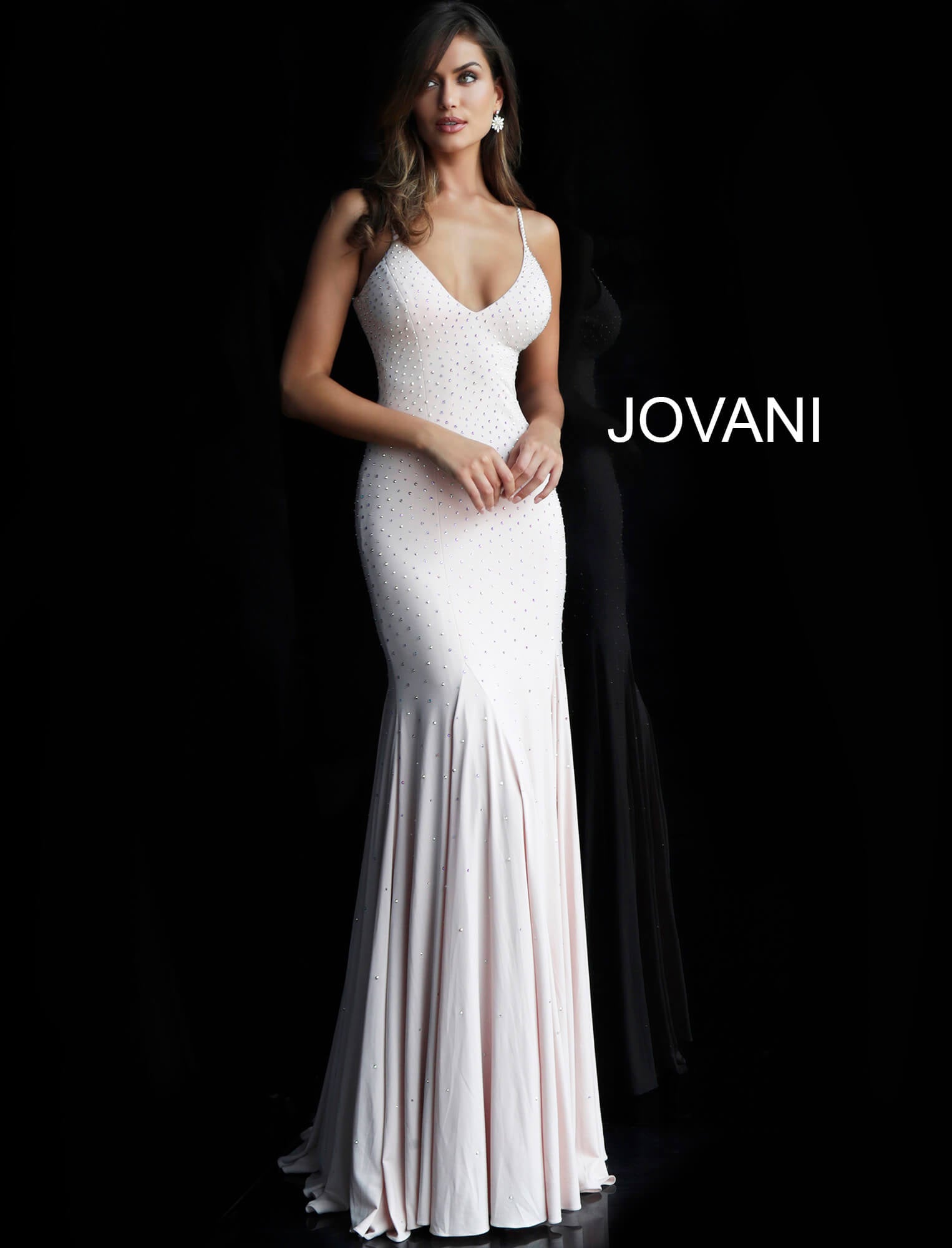 Jersey Beaded Prom Dress By Jovani -63563