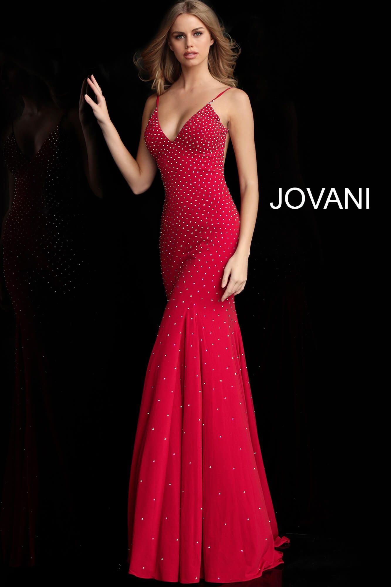 Jersey Beaded Prom Dress By Jovani -63563