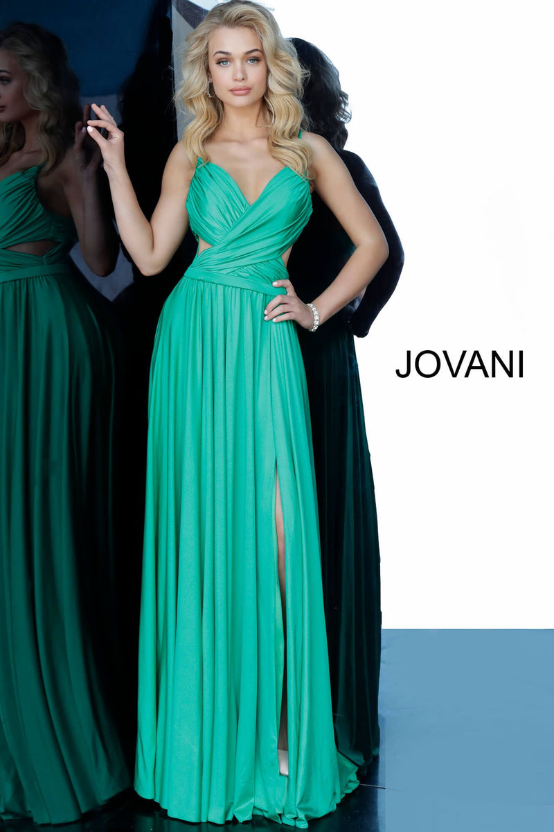 Spaghetti Straps Ruched Bodice Prom Dress By Jovani -68642
