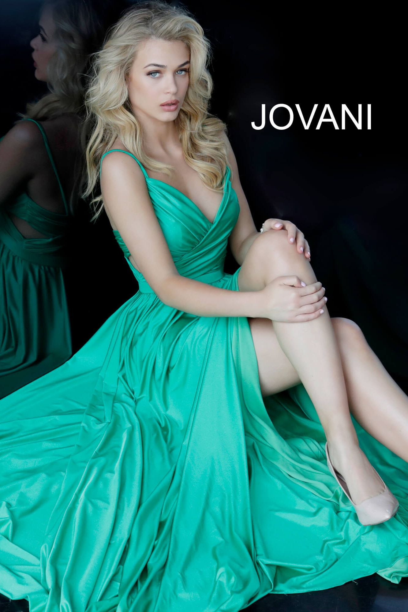 Spaghetti Straps Ruched Bodice Prom Dress By Jovani -68642