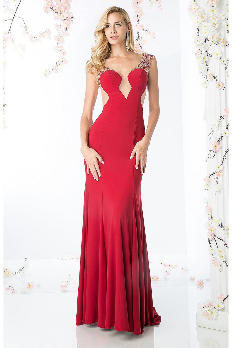 MyFashion.com - Beaded Sateen Sheath Dress(  70107) - Cinderella Divine promdress eveningdress fashion partydress weddingdress 
 gown homecoming promgown weddinggown 