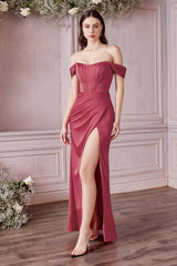 Corset Soft Satin Dress By Cinderella Divine -7484