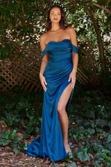 Convertible Charmeuse Gown By Cinderella Divine -7488