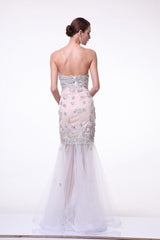Beaded Novelty High Low Dress By Cinderella Divine -7911