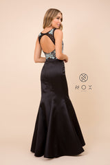 MyFashion.com - GLAMOROUS TWO-PIECE FLORAL LACE CROP TOP LONG DRESS (8287) - Nox Anabel promdress eveningdress fashion partydress weddingdress 
 gown homecoming promgown weddinggown 