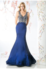 MyFashion.com - Beaded Bodice Satin Mermaid Gown(8788) - Cinderella Divine promdress eveningdress fashion partydress weddingdress 
 gown homecoming promgown weddinggown 