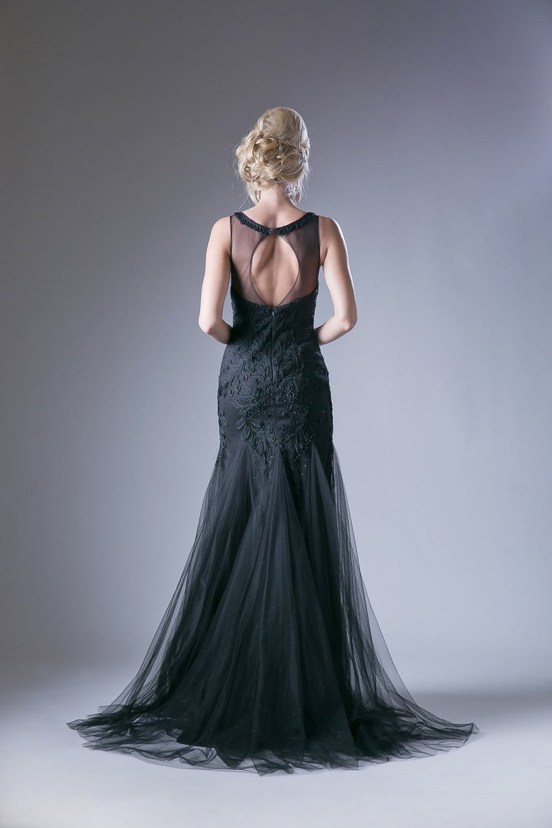 Beaded Lace Sheath Dress By Cinderella Divine -8936