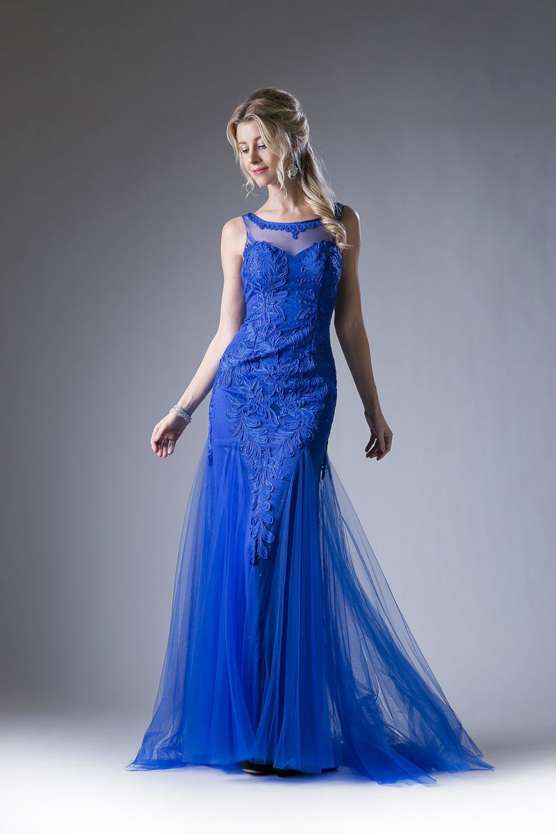 Beaded Lace Sheath Dress By Cinderella Divine -8936