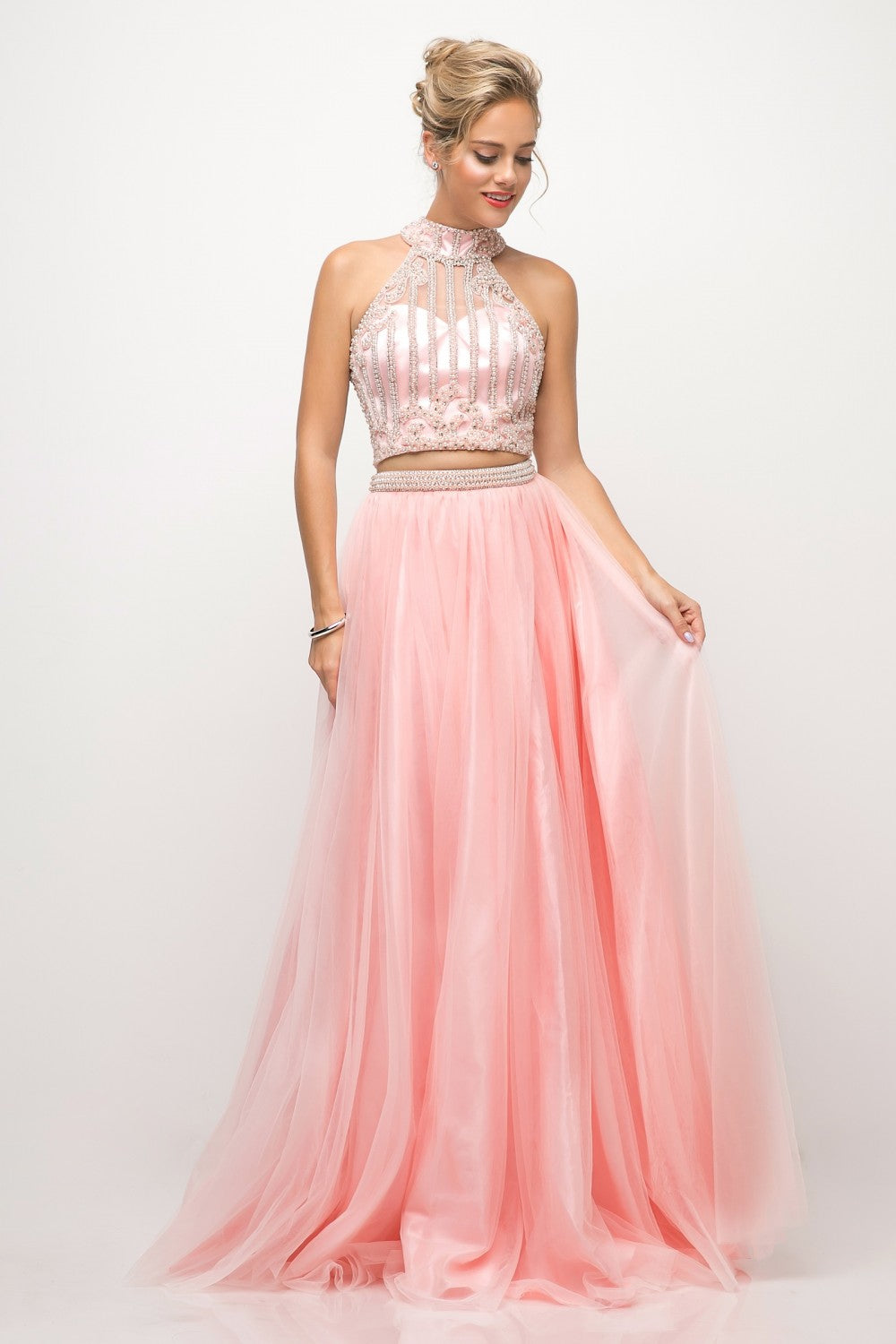 Beaded Bodice 2 Piece Ball Gown by Cinderella Divine -8994