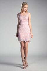 Lace Short Dress by Cinderella Divine -CF053