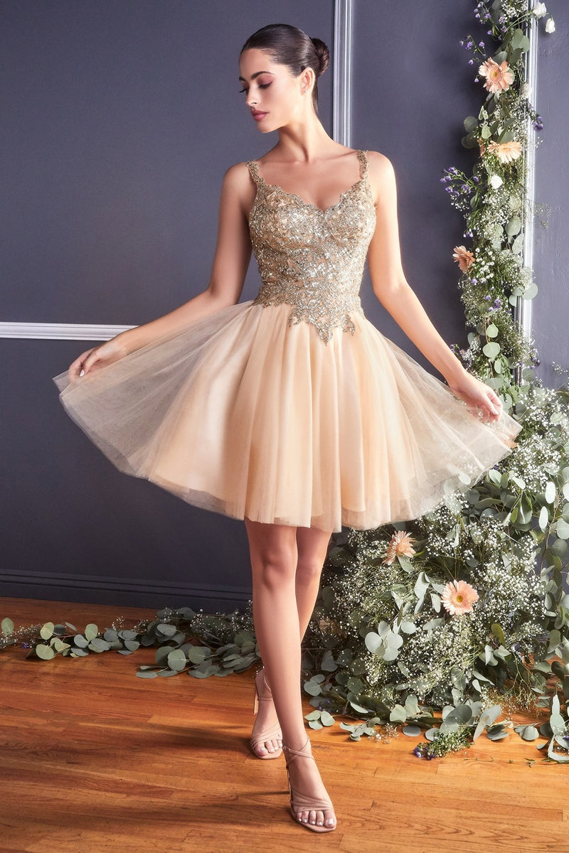 Short Layered Cocktail Dress By Cinderella Divine -9239