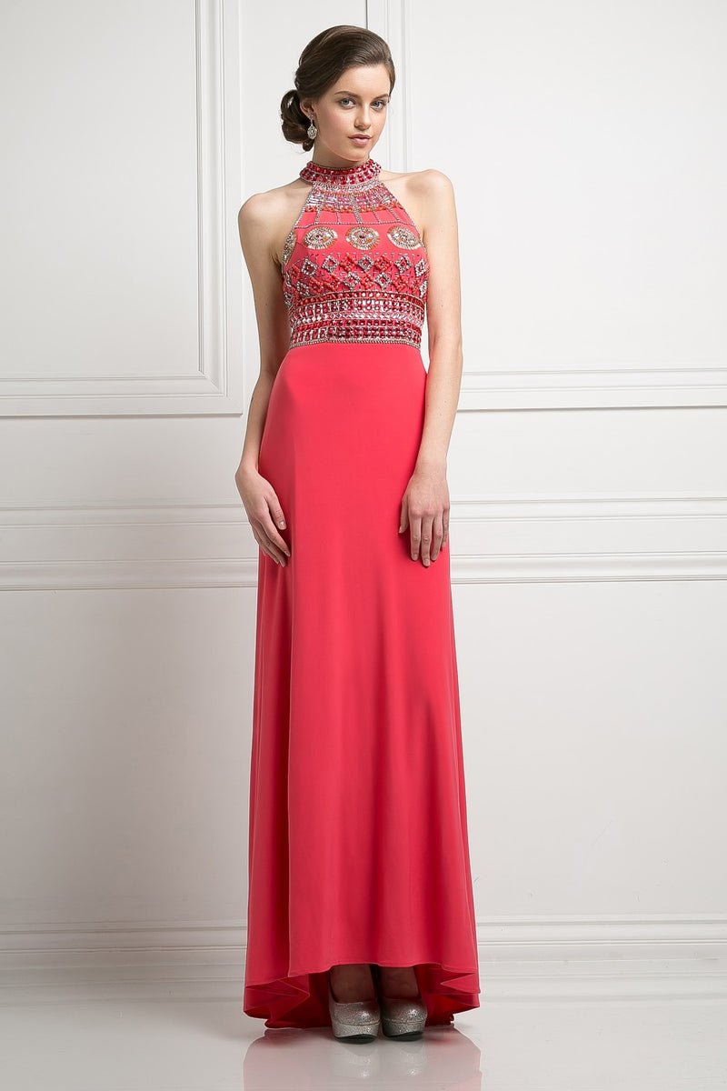 MyFashion.com - Beaded Bodice Stretch Knit Sheath Dress (971) - Cinderella Divine promdress eveningdress fashion partydress weddingdress 
 gown homecoming promgown weddinggown 
