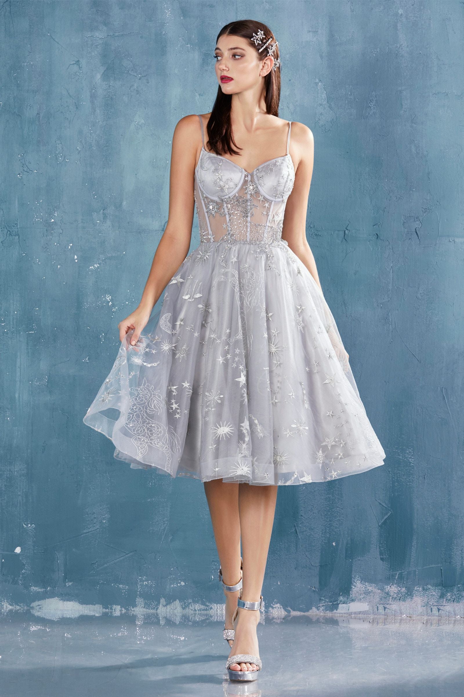 MyFashion.com - CONSTELLATION CORSET TULLE A-LINE COCKTAIL DRESS(A0823) - Andrea&Leo promdress eveningdress fashion partydress weddingdress 
 gown homecoming promgown weddinggown 