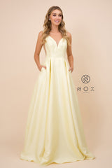 MyFashion.com - LONG AND FULL A-LINE GOWN WITH SHEER SIDE CUT OUTS. (E156) - Nox Anabel promdress eveningdress fashion partydress weddingdress 
 gown homecoming promgown weddinggown 