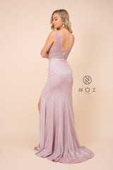 MyFashion.com - LONG MERMAID DRESS WITH LACED BODICE AND V-SHAPED OPEN BACK (E373) - Nox Anabel promdress eveningdress fashion partydress weddingdress 
 gown homecoming promgown weddinggown 
