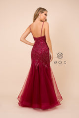 MyFashion.com - FULL-LENGTH SLEEVELESS EMBROIDERED MERMAID DRESS (H402) - Nox Anabel promdress eveningdress fashion partydress weddingdress 
 gown homecoming promgown weddinggown 