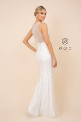 MyFashion.com - HIGH NECK LONG SEQUIN MERMAID DRESS (H404) - Nox Anabel promdress eveningdress fashion partydress weddingdress 
 gown homecoming promgown weddinggown 