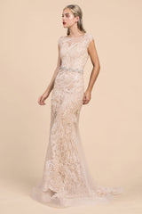 MyFashion.com - NOVELTY THEODORA LACE FIT AND FLARE GOWN (A0225) - Andrea&Leo promdress eveningdress fashion partydress weddingdress 
 gown homecoming promgown weddinggown 