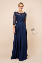 MyFashion.com - ELEGANT APPLIQUED MOTHER OF THE BRIDE AND GROOM DRESS (J501) - Nox Anabel promdress eveningdress fashion partydress weddingdress 
 gown homecoming promgown weddinggown 