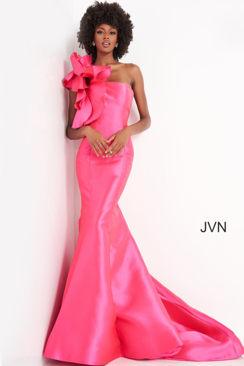 One Shoulder Mermaid Prom Dress By Jovani -JVN00650