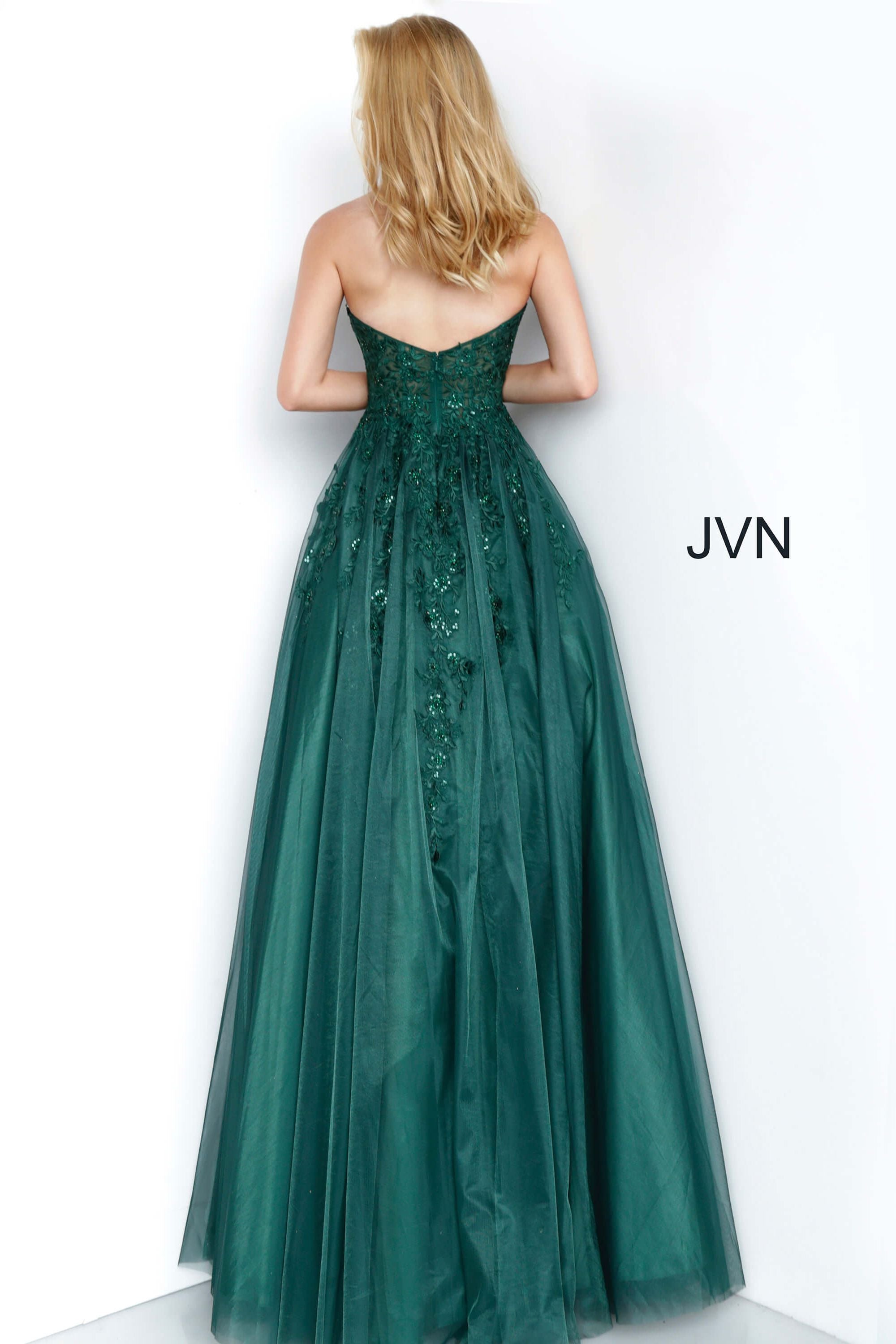 Strapless Embroidered Prom Ballgown By Jovani -JVN00915