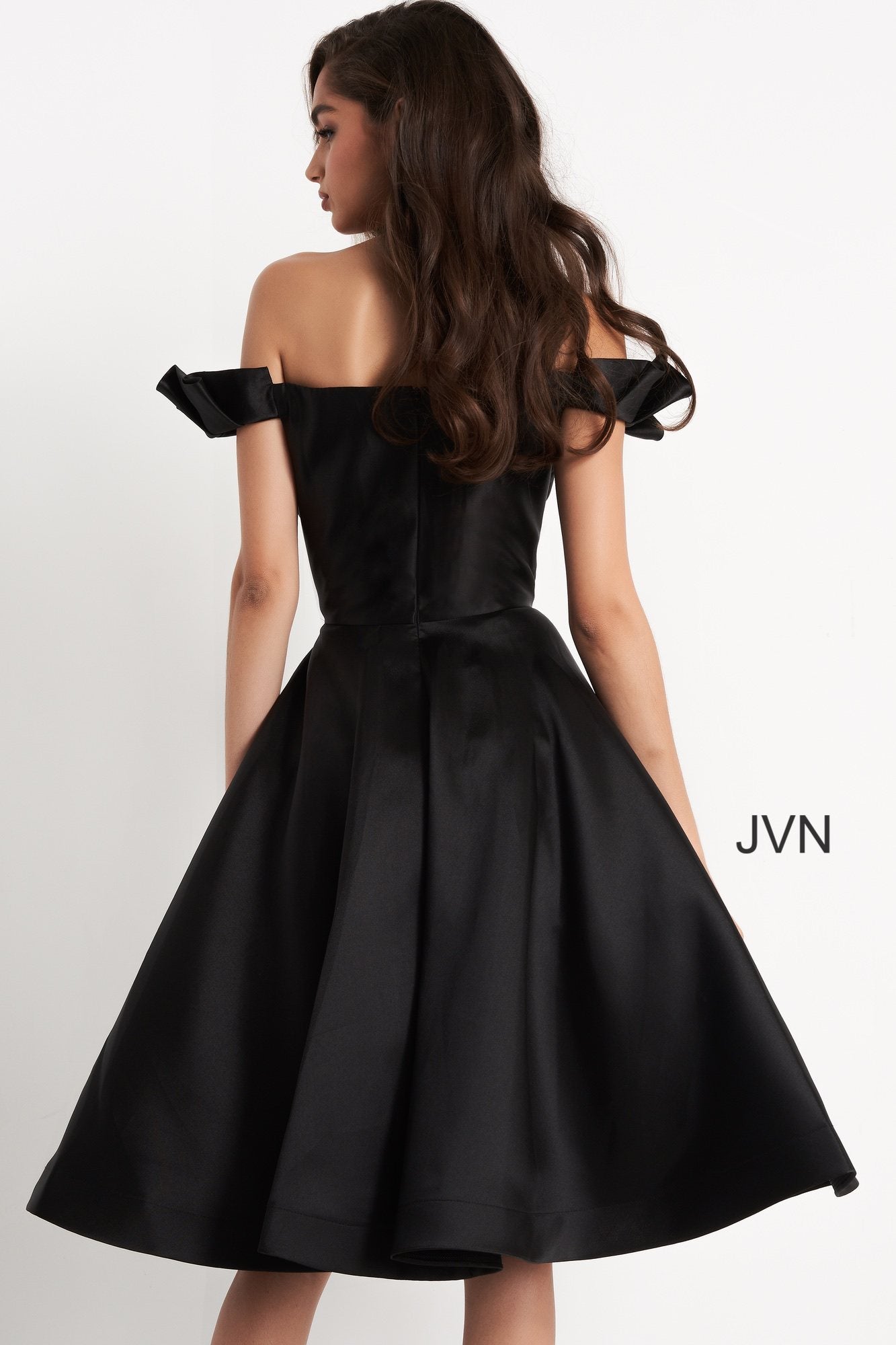 Fit And Flare Mikado Cocktail Dress By Jovani -JVN04718