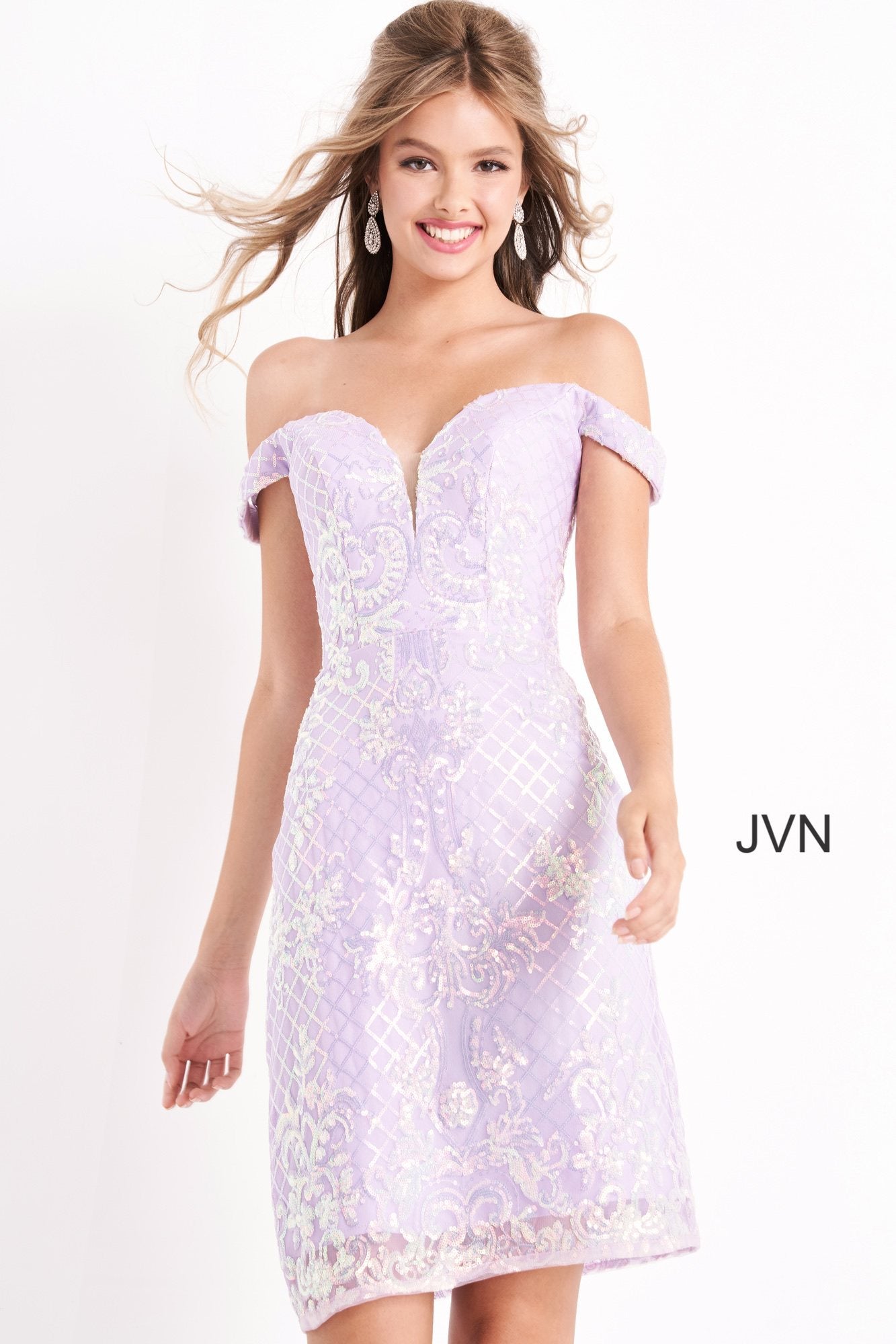 Plunging Neckline Homecoming Dress By Jovani -JVN05251