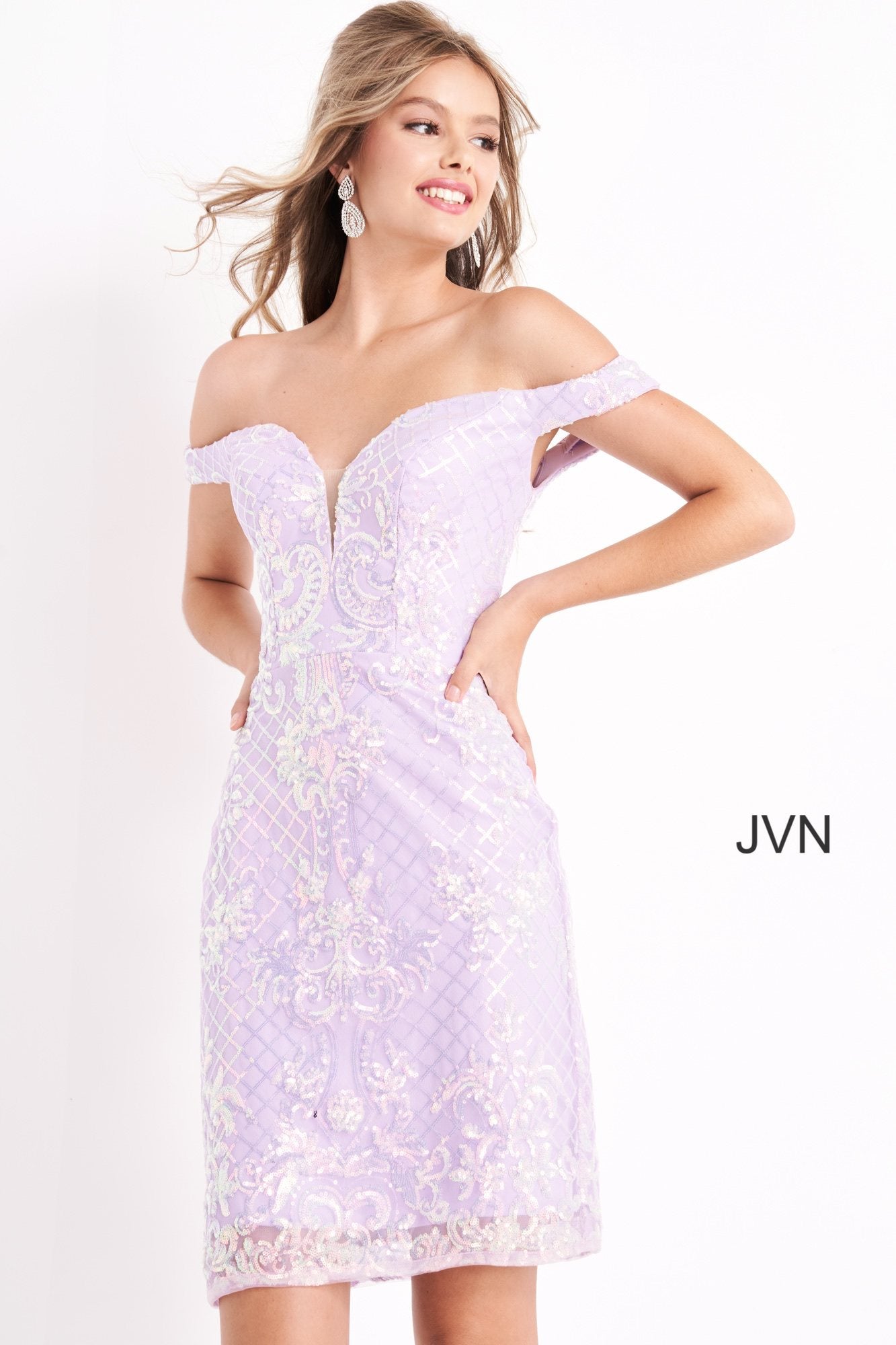 Plunging Neckline Homecoming Dress By Jovani -JVN05251