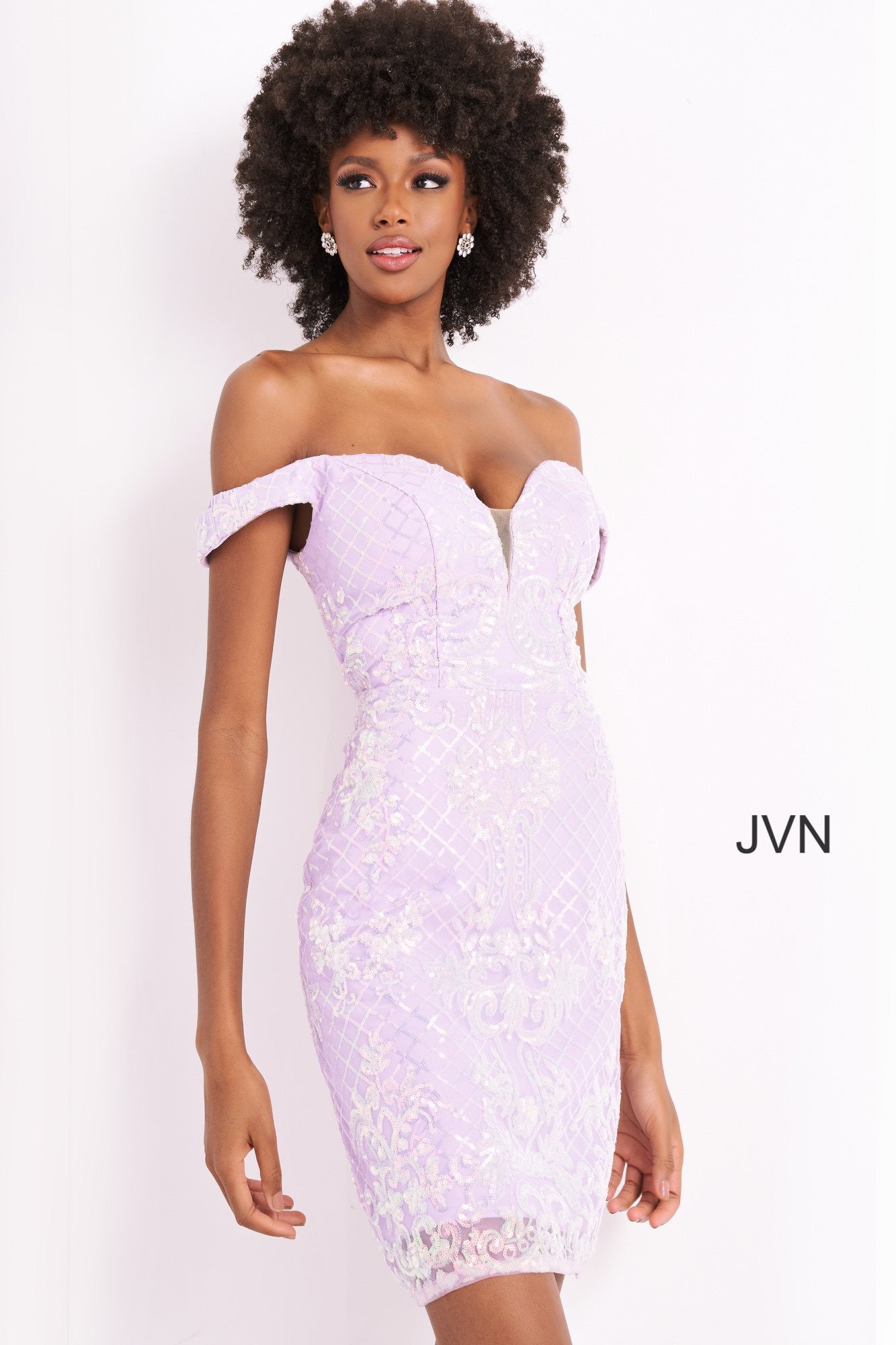 Plunging Neckline Homecoming Dress By Jovani -JVN05251