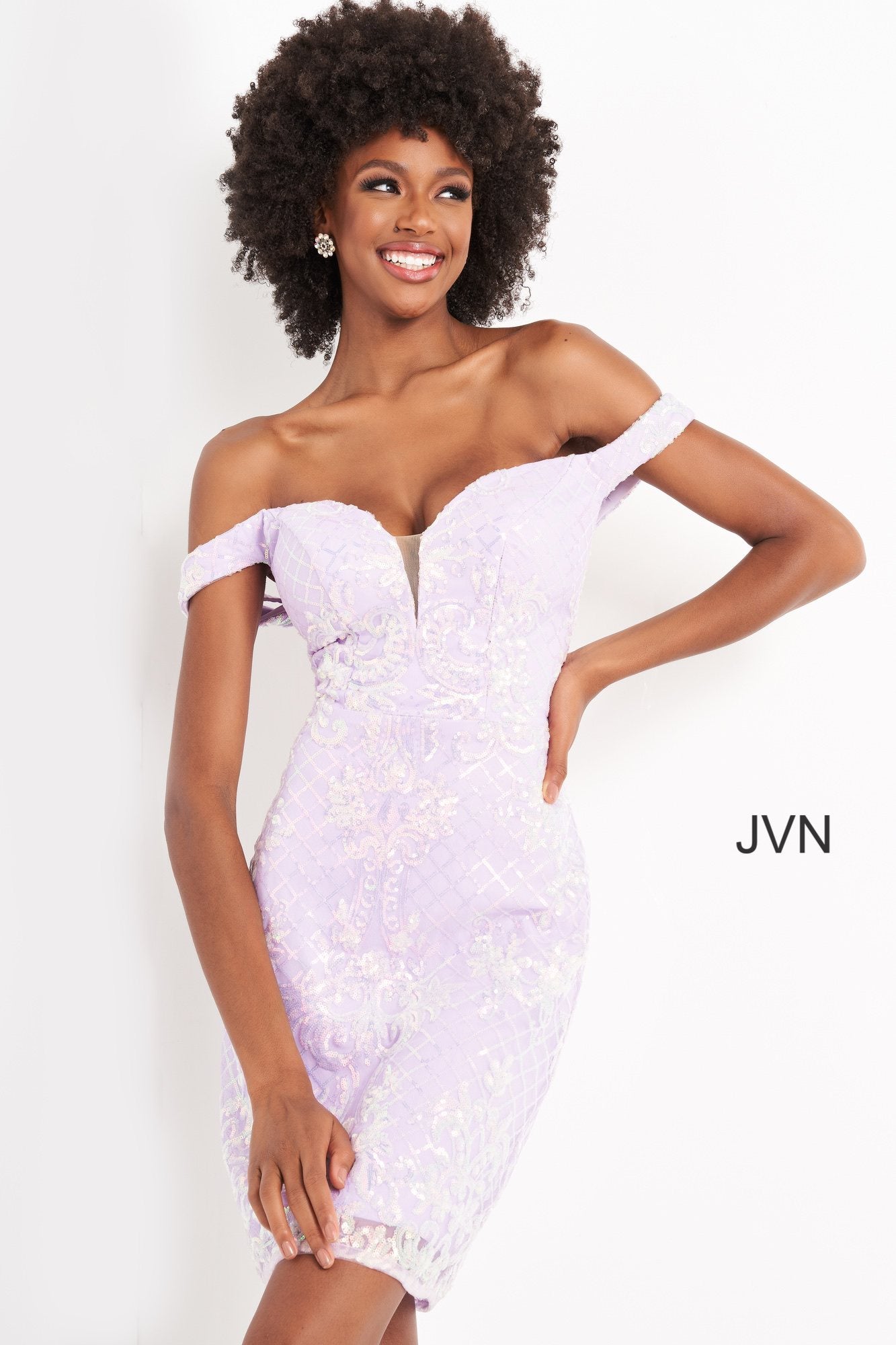 Plunging Neckline Homecoming Dress By Jovani -JVN05251