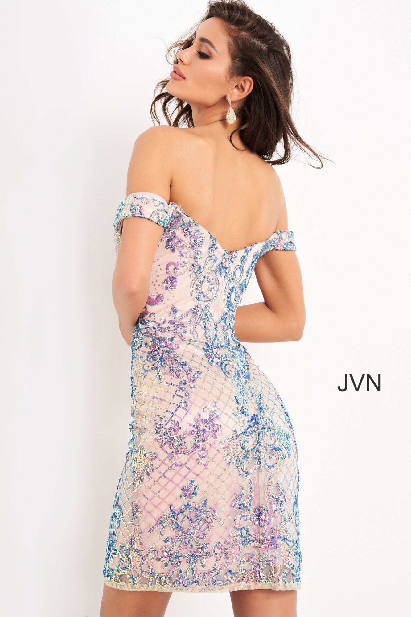 Plunging Neckline Homecoming Dress By Jovani -JVN05251