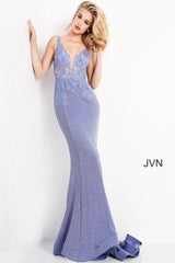 Floral Bodice Sheath Prom Dress By Jovani -JVN06505