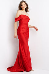 Ruched Off The Shoulder Prom Dress By Jovani -JVN07640