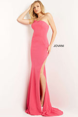 Asymmetric Neckline Strapless Prom Dress By Jovani -JVN08463
