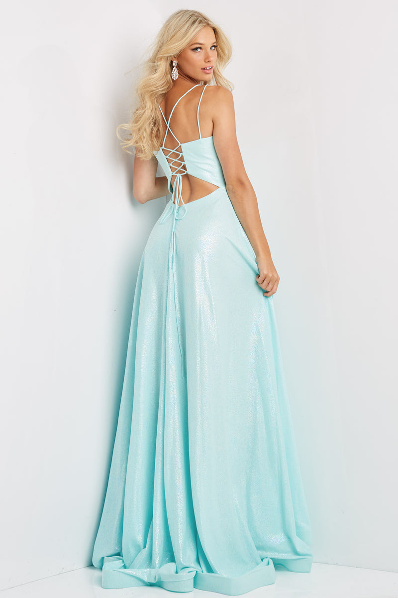 A Line Spaghetti Strap Prom Dress By Jovani -JVN08490
