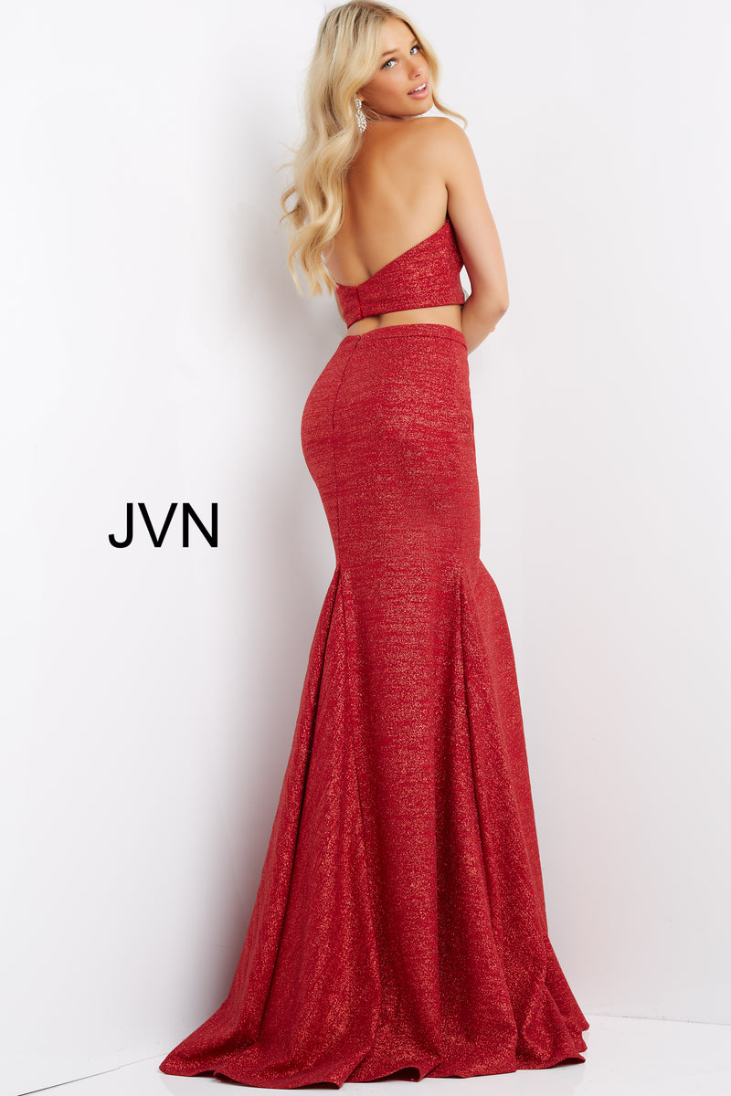 Two Piece High Slit Prom Dress By Jovani -JVN08513