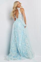 Open Back Sleeveless Embellished Prom Gown By Jovani -JVN08567