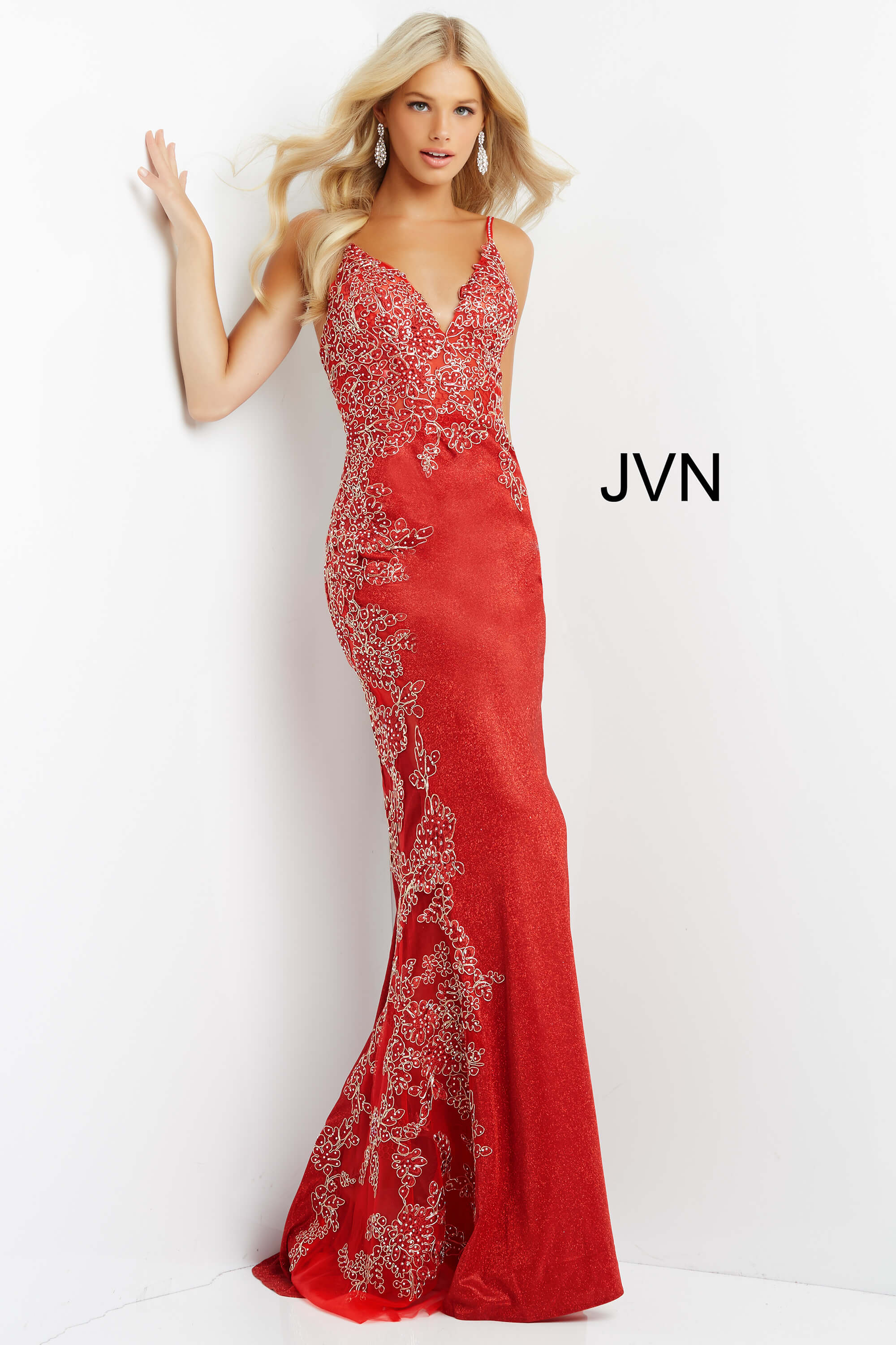 Fitted Embroidered Prom Dress By Jovani -JVN2205