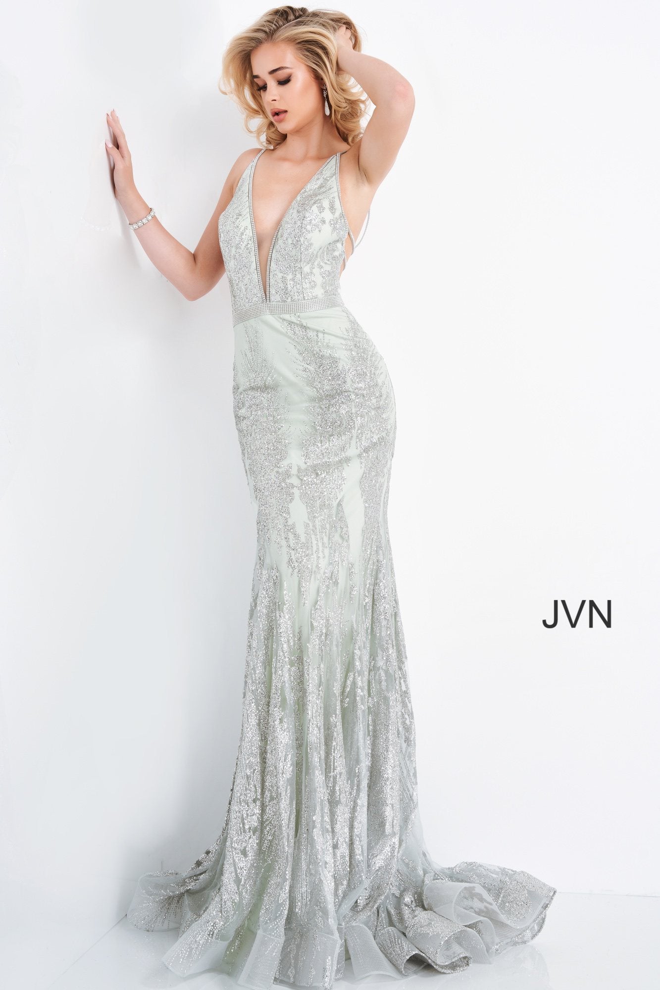 Embellished Backless Prom Dress By Jovani -JVN3663