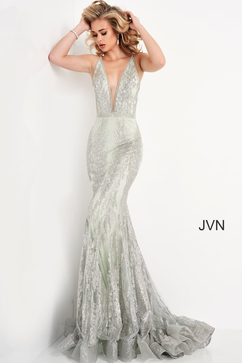 Embellished Backless Prom Dress By Jovani -JVN3663