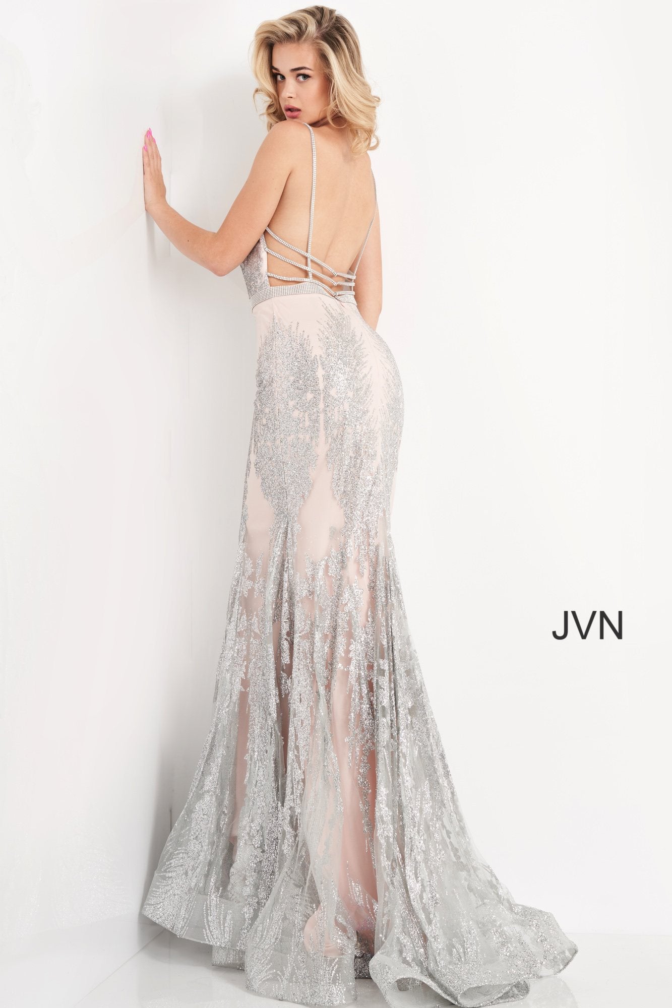 Embellished Backless Prom Dress By Jovani -JVN3663