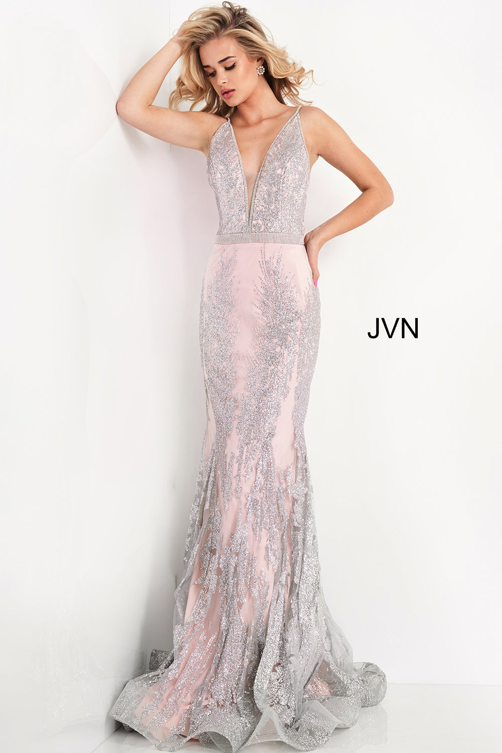 Embellished Backless Prom Dress By Jovani -JVN3663