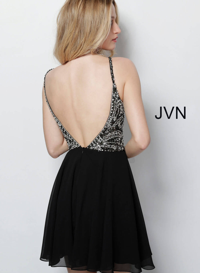 Embellished See Through Bodice Homecoming Dress By Jovani -JVN47310