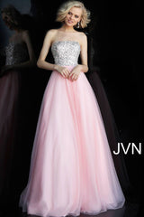 Strapless Embellished Bodice Prom Ballgown By Jovani -JVN52131