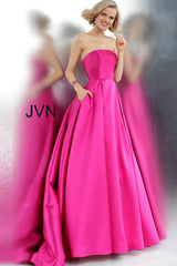 Strapless Pleated Skirt Prom Ballgown By Jovani -JVN62633